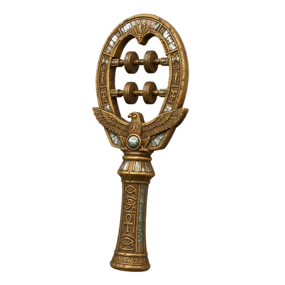 Sistrum rattle with a looped frame